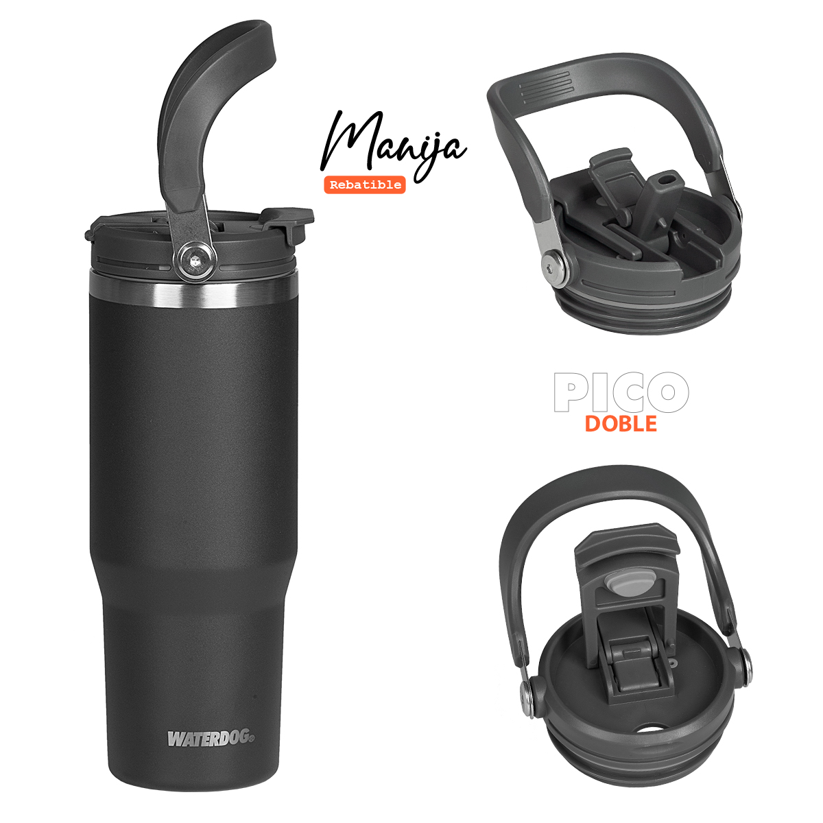 VASOS TÉRMICOS WATERDOG 900 CC LÍNEA ZUMO